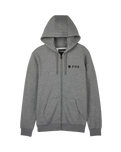 The Fox Mens Absolute Fleece Zip Hoodie in Heather Graphite