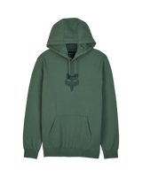 The Fox Mens Fox Head Fleece Hoodie in Hunter Green