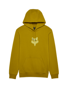 The Fox Mens Fox Head Hoodie in Mustard