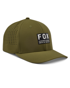 The Fox Mens Non Stop Tech FlexFit Cap in Olive Green