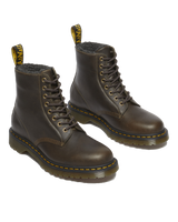 The Dr Martens Mens 1460 WL Grizzly Boots in Olive