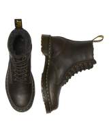 The Dr Martens Mens 1460 WL Grizzly Boots in Olive