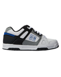 The DC Shoes Mens Stag Shoes in White, Grey and Blue