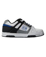 The DC Shoes Mens Stag Shoes in White, Grey and Blue