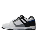 The DC Shoes Mens Stag Shoes in White, Grey and Blue