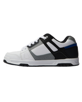 The DC Shoes Mens Stag Shoes in White, Grey and Blue