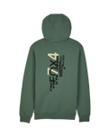 The Fox Mens Kritical Fleece Hoodie in Hunter Green