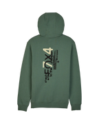 The Fox Mens Kritical Fleece Hoodie in Hunter Green