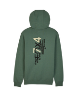 The Fox Mens Kritical Fleece Hoodie in Hunter Green