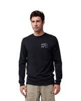 The Fox Mens Stamped Longsleeve Prem Tee in Black