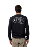 The Fox Mens Stamped Longsleeve Prem Tee in Black