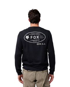 The Fox Mens Stamped Longsleeve Prem Tee in Black