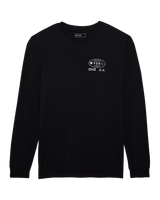 The Fox Mens Stamped Longsleeve Prem Tee in Black