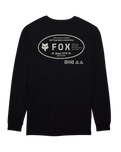 The Fox Mens Stamped Longsleeve Prem Tee in Black