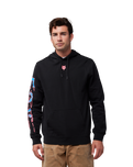 The Fox Mens Emotion Blast Fleece Pullover Hoodie in Black