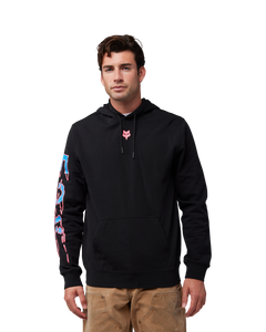 The Fox Mens Emotion Blast Fleece Pullover Hoodie in Black