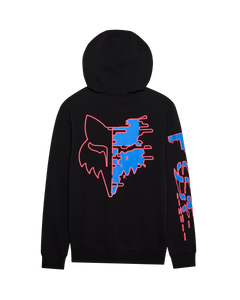 The Fox Mens Emotion Blast Fleece Pullover Hoodie in Black