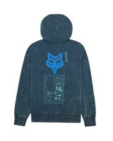 The Fox Mens Throttle Oversized Fleece Pullover Hoodie in Dark Vintage