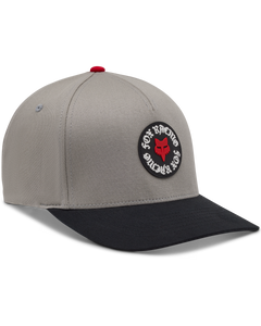 The Fox Mens Race Spec FlexFit Hat in Steel Grey