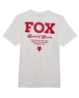 The Fox Mens Speed & Service Prem Tee in Optic White