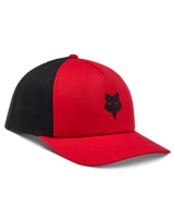 The Fox Mens Fox Head Trucker Cap in Flame Red