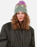 The Barts Womens Curley Beanie in Pale Army