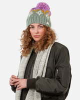 The Barts Womens Curley Beanie in Pale Army