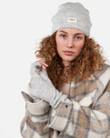 The Barts Womens Darty Fingerless Gloves in Heather Grey