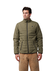 The Fox Mens Howel Puffy Jacket in Olive Green