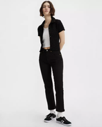 The Levi's® Womens 501® Cropped Jeans in Black Sprout