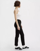 The Levi's® Womens 501® Cropped Jeans in Black Sprout