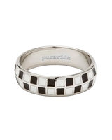 The Pura Vida Checkerboard Ring in Black & White