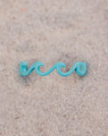 The Pura Vida Enamel Delicate Wave Toe Ring in Turquoise