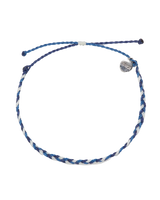 The Pura Vida WSL Mixed Mini Braided Anklet in Blue