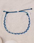 The Pura Vida WSL Mixed Mini Braided Anklet in Blue