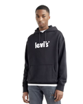 The Levi's® Mens Relaxed Graphic Poster Hoodie in Caviar