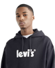 The Levi's® Mens Relaxed Graphic Poster Hoodie in Caviar