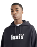 The Levi's® Mens Relaxed Graphic Poster Hoodie in Caviar