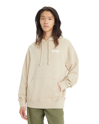 The Levi's® Mens Relaxed Graphic Hoodie in Feather Gray