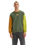 The Levi's® Mens Relaxed Graphic Colourblock Sweatshirt in Thyme