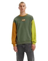 The Levi's® Mens Relaxed Graphic Colourblock Sweatshirt in Thyme