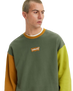 The Levi's® Mens Relaxed Graphic Colourblock Sweatshirt in Thyme