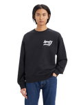 The Levi's® Mens Relaxed Graphic Poster Logo Sweatshirt in Caviar