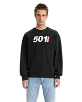 The Levi's® Mens Relaxed Graphic 501® Sweatshirt in Caviar