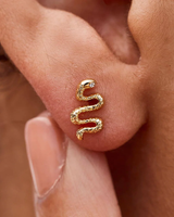 The Pura Vida Snake Stud Earrings in Gold