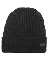 The Barts Mens Wilbert Turnup Beanie in Black