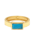 The Pura Vida Tulum Turquoise Ring in Gold