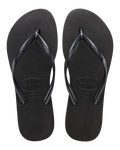 The Havaianas Womens Slim Flip Flops in Black