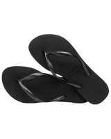 The Havaianas Womens Slim Flip Flops in Black