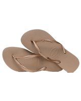 The Havaianas Womens Slim Flip Flops in Rose Gold